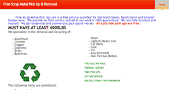 Desktop Screenshot of freescrapmetalpickup.com